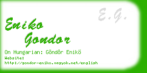 eniko gondor business card